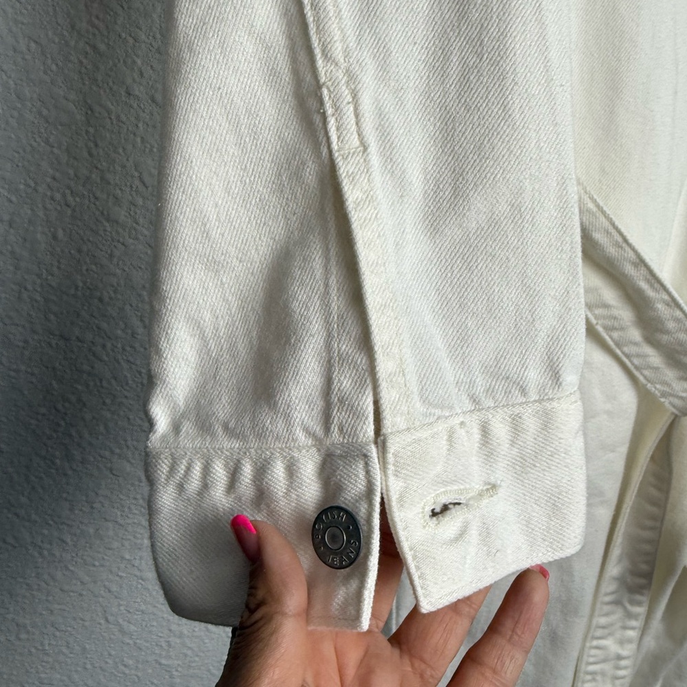 Boyish Cream Button-Up Belted Jumpsuit Size M. - Picture 11 of 14